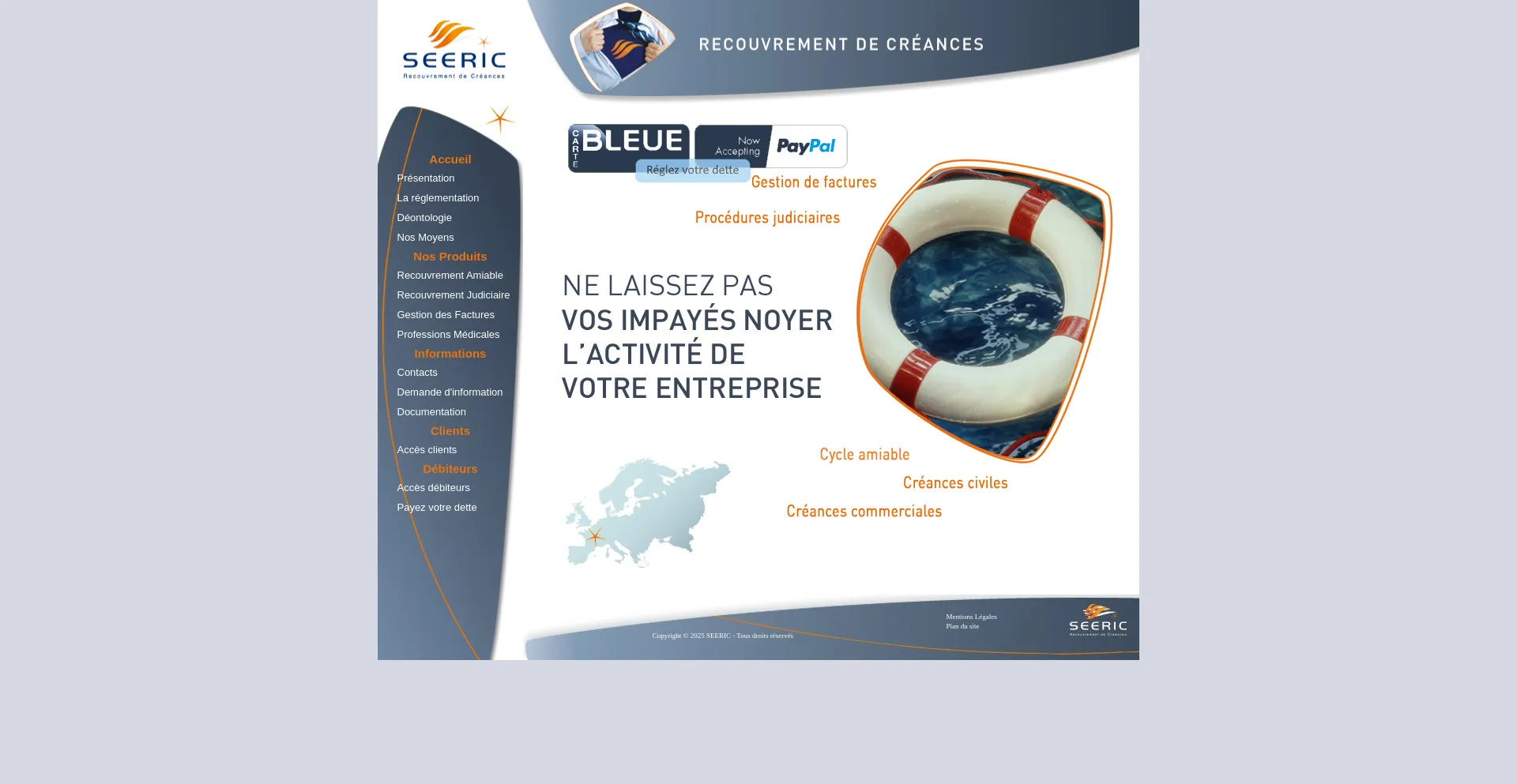 Website screenshot of Seeric.com