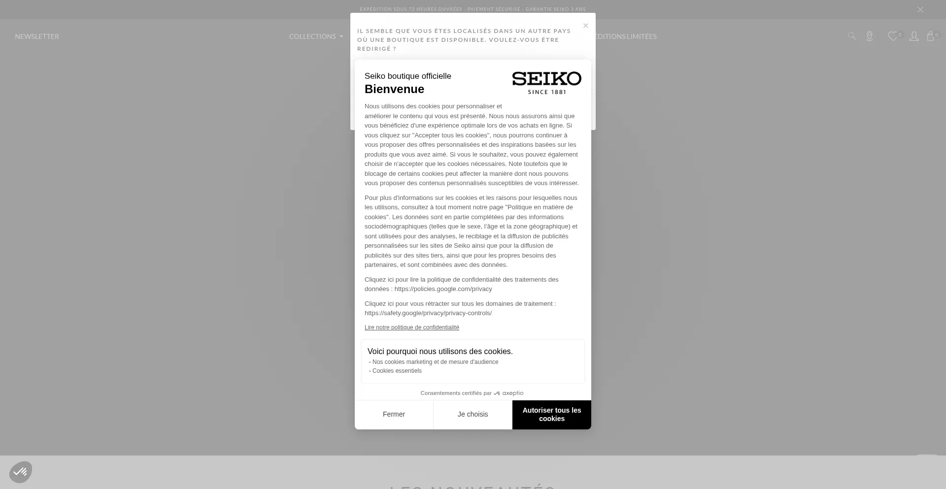 Seikoboutique.eu Screenshot