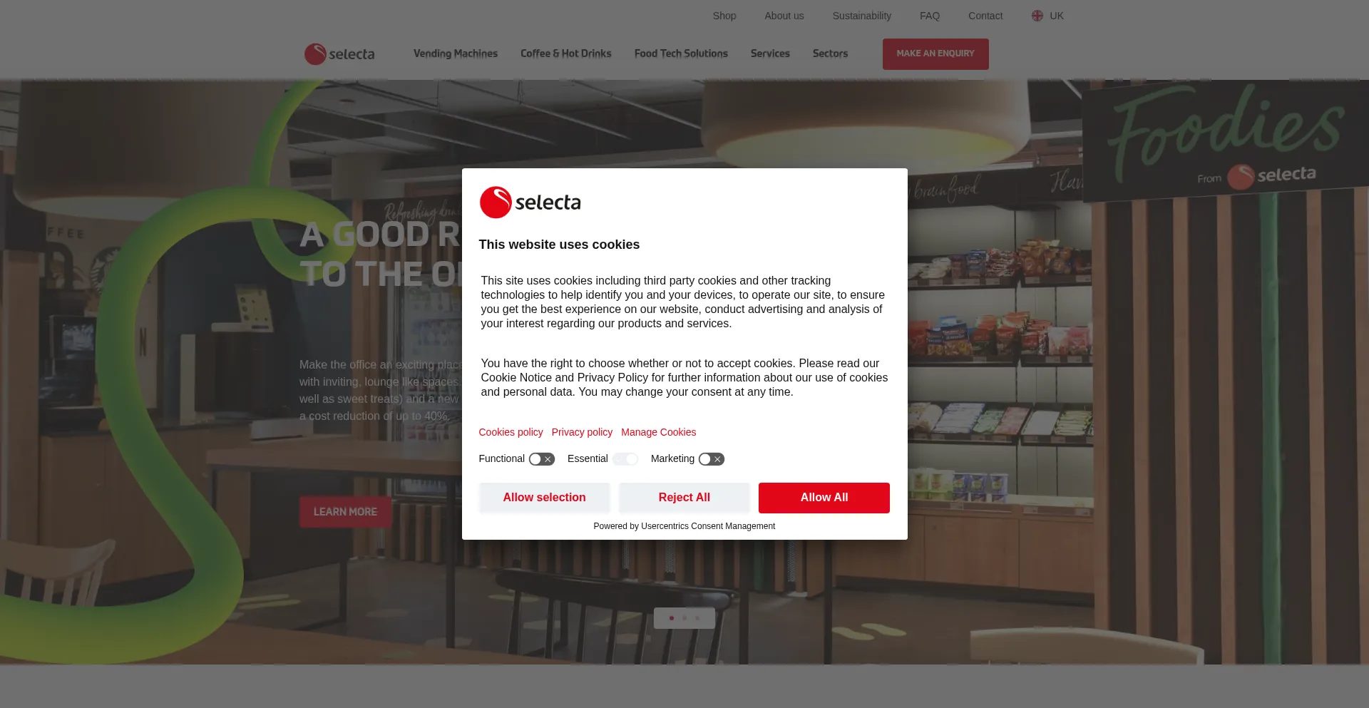 Selecta.co.uk Screenshot