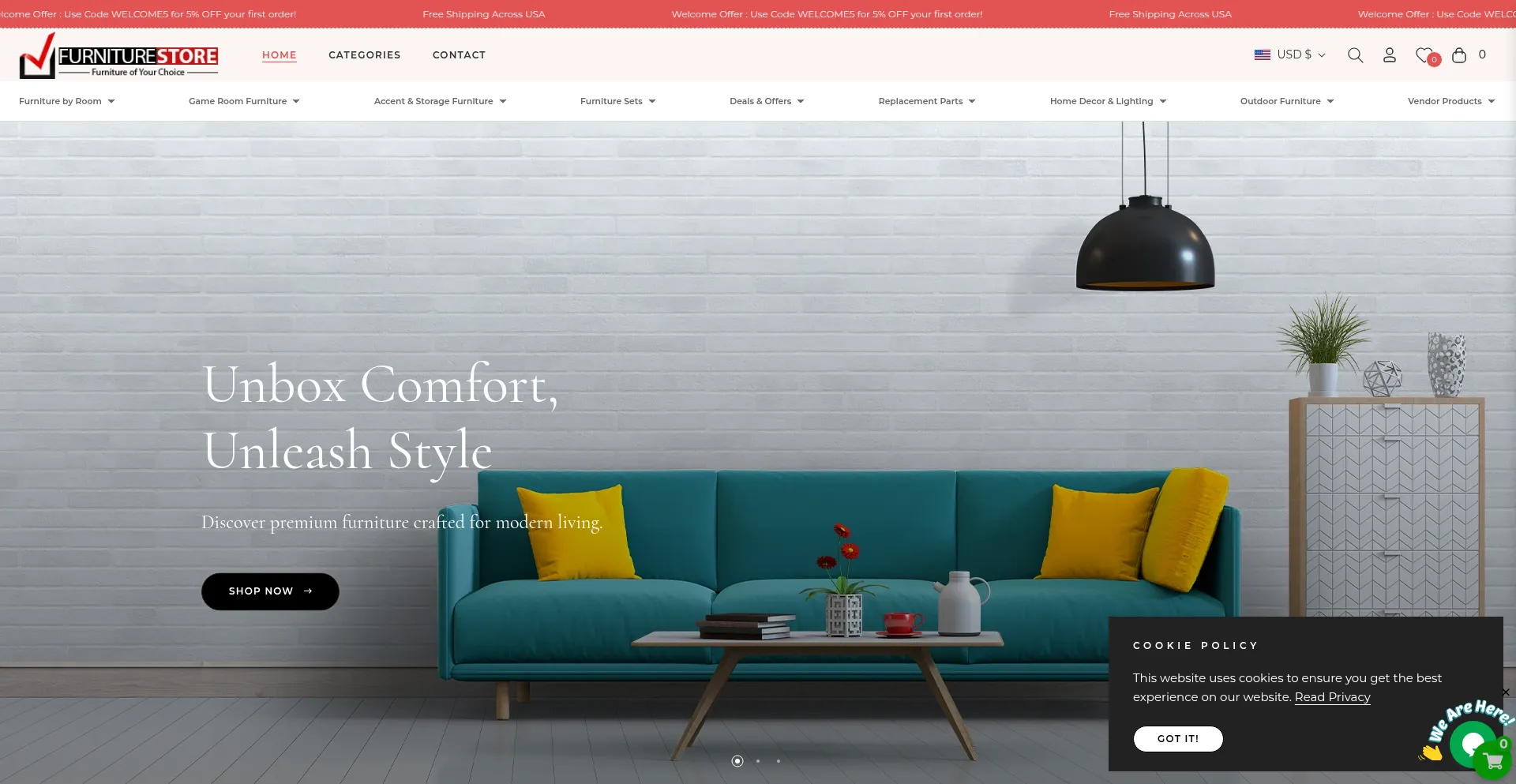 Selectfurniturestore.com Screenshot