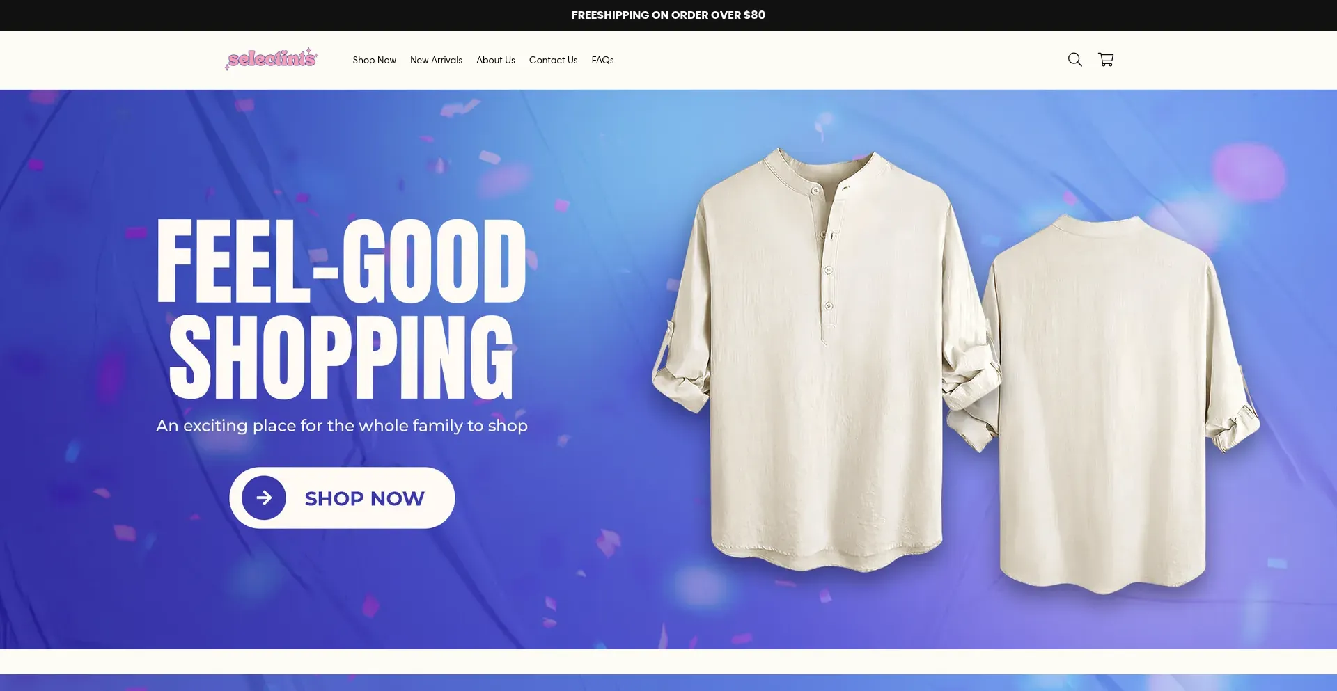 Website screenshot of Selectints.com