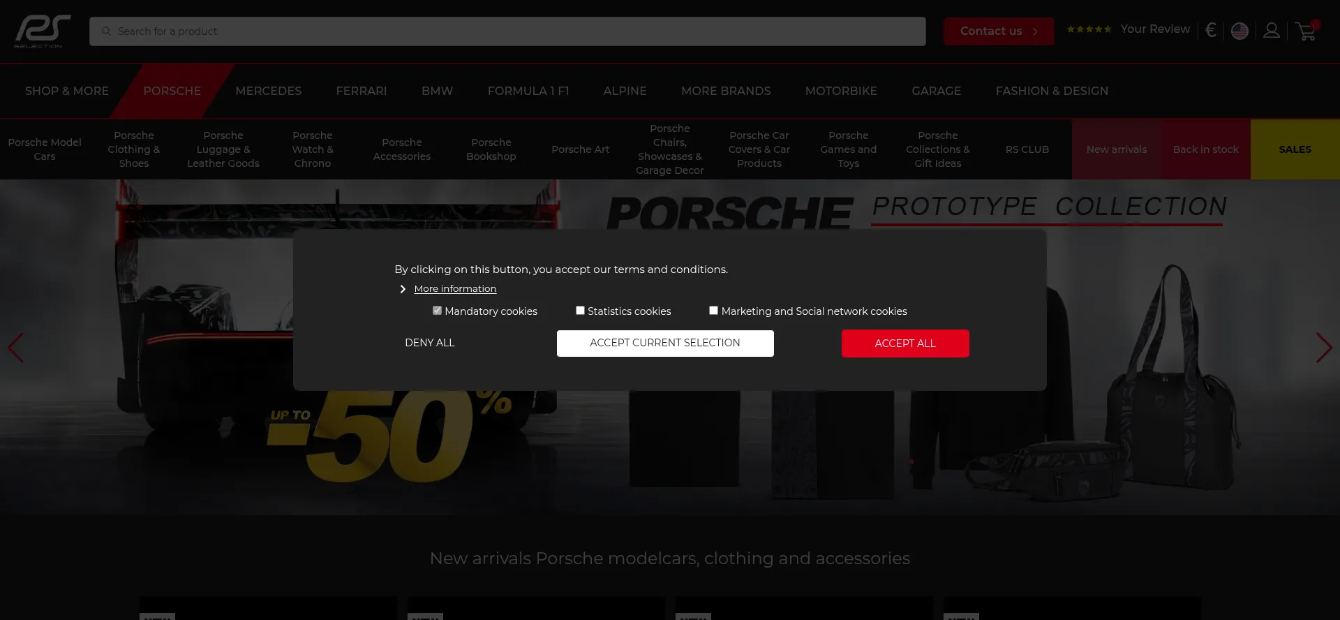Website screenshot of Selectionrs.com