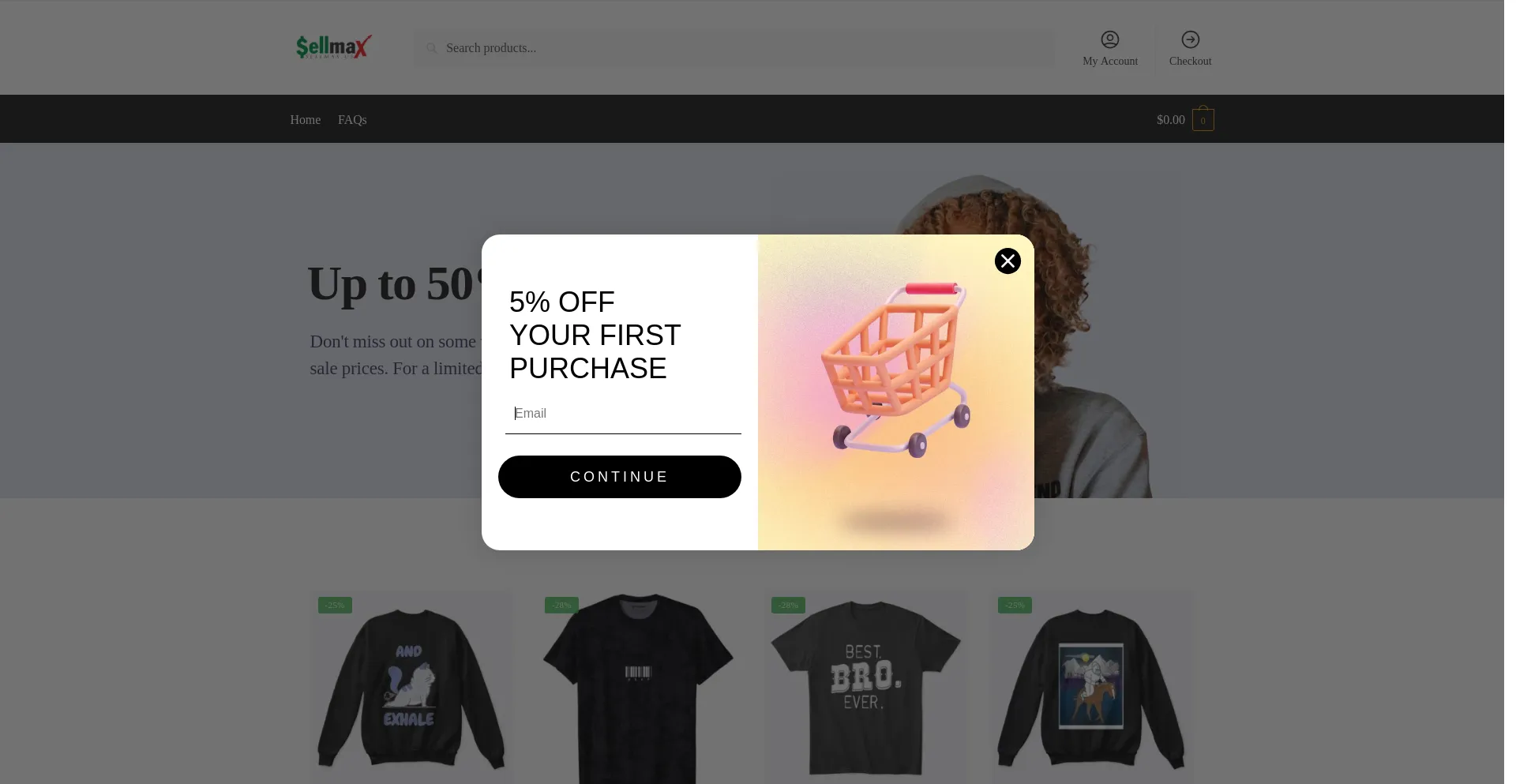 Website screenshot of Sellmax.us