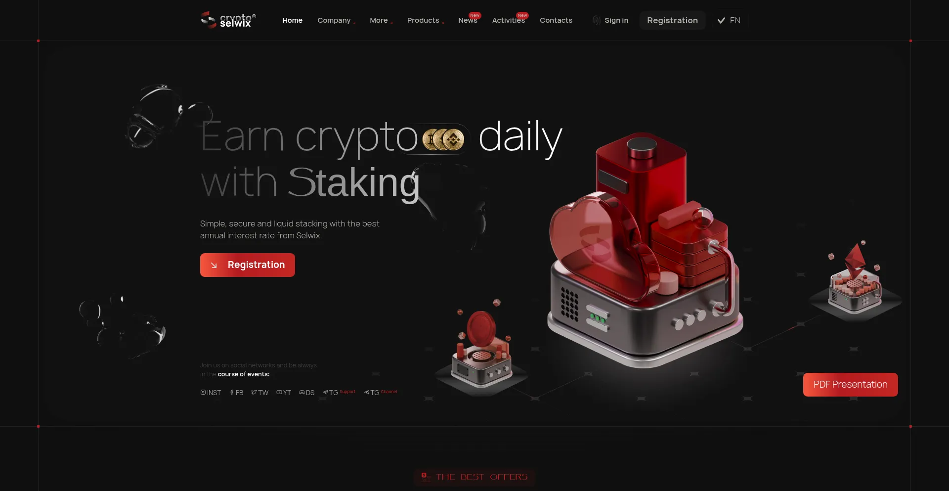 Website screenshot of Selwix.cc