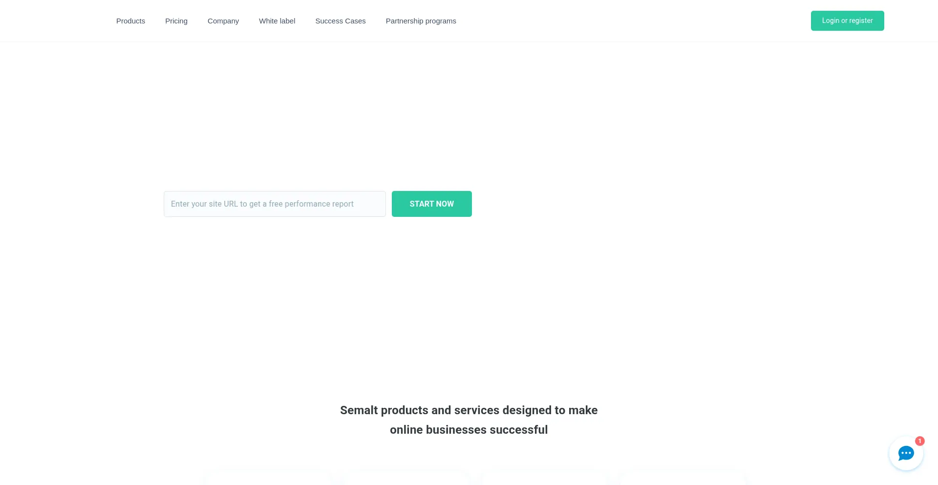 Website screenshot of Semalt.com