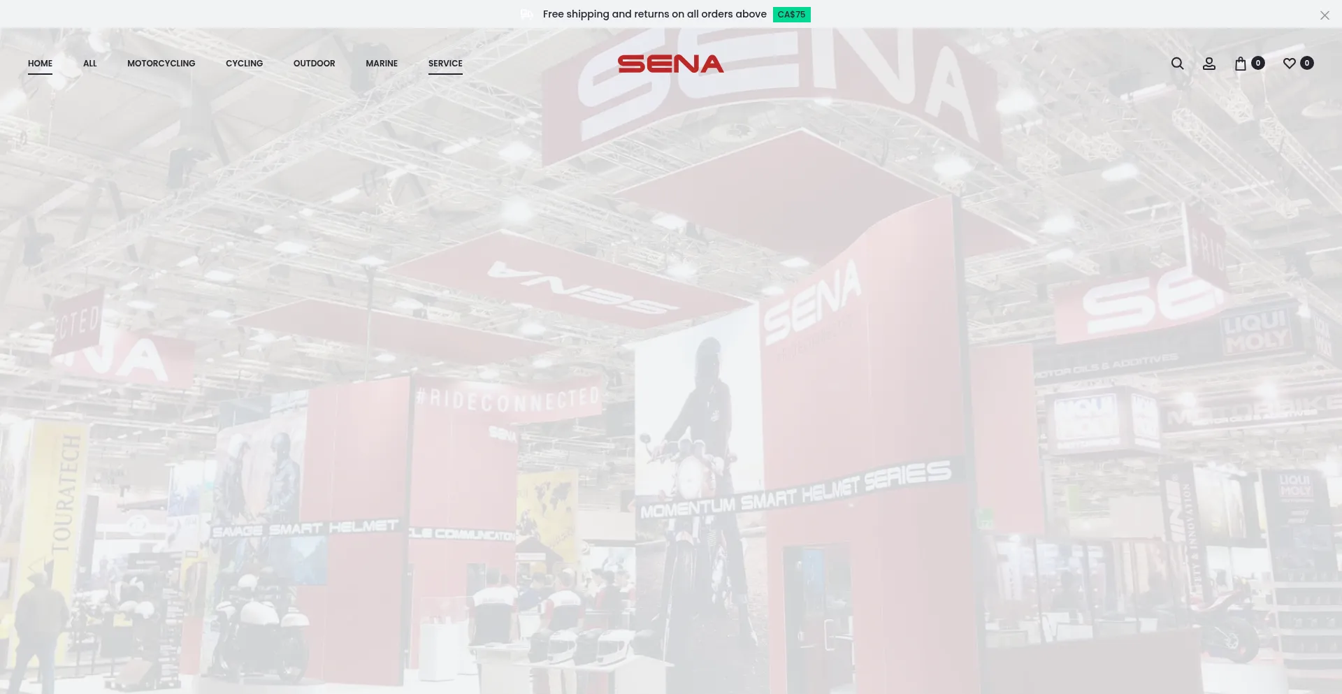 Website screenshot of Sena-ca.com