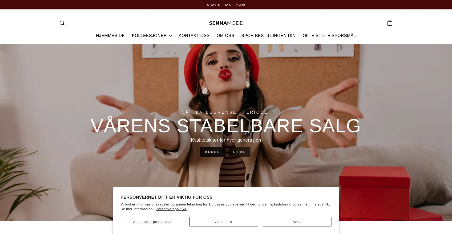 Website screenshot of Sennamode.com