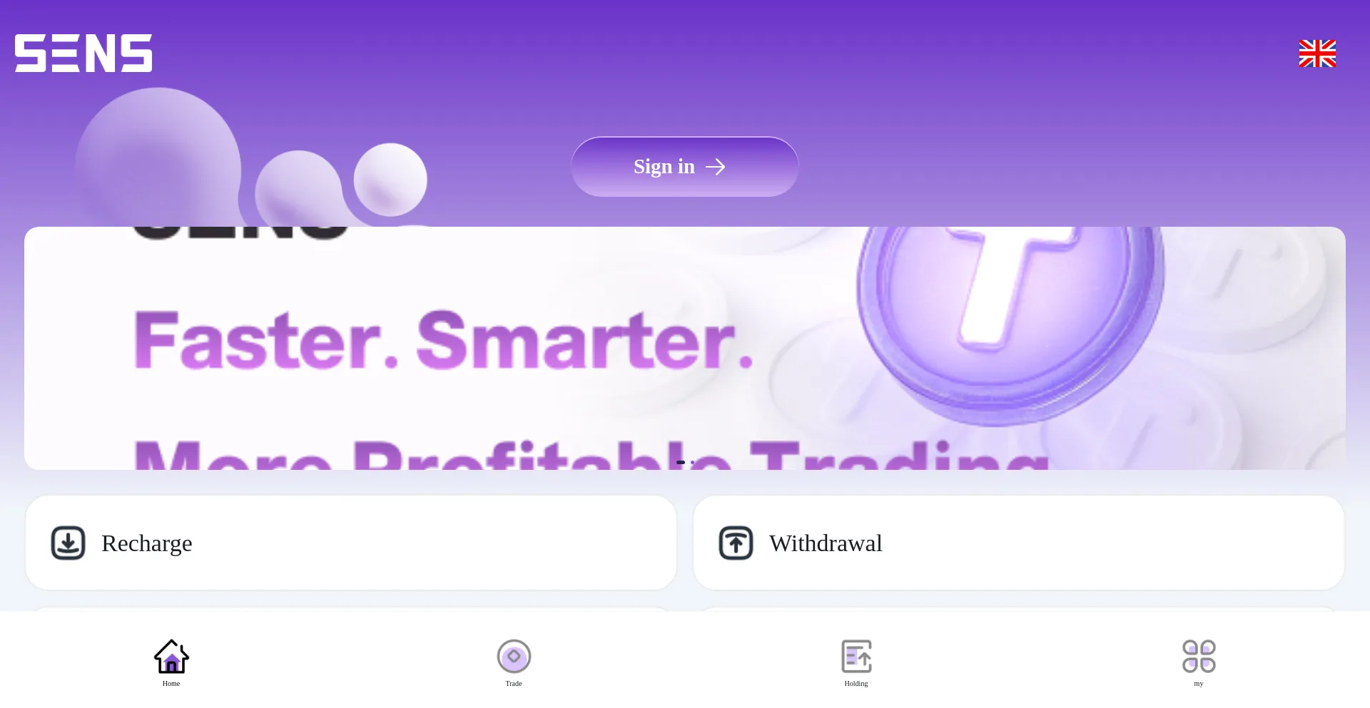 Website screenshot of Sensdao.net