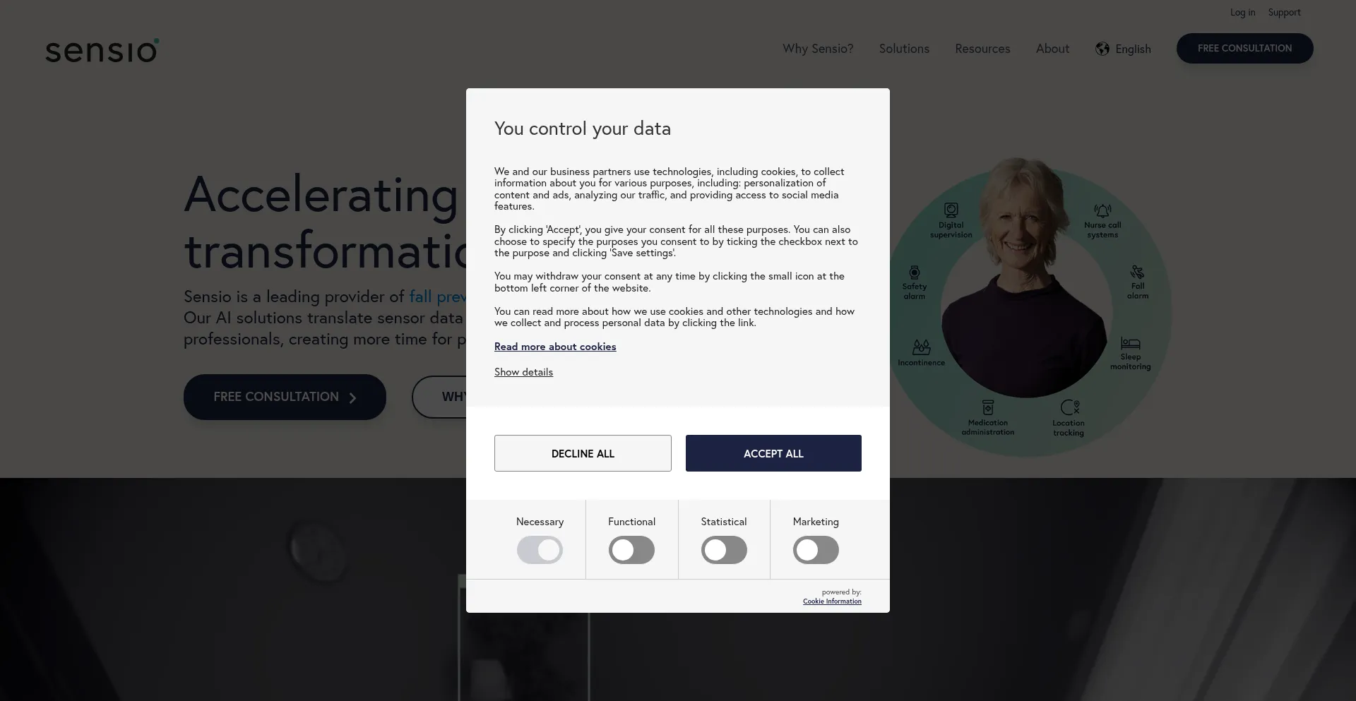 Sensio.com Screenshot