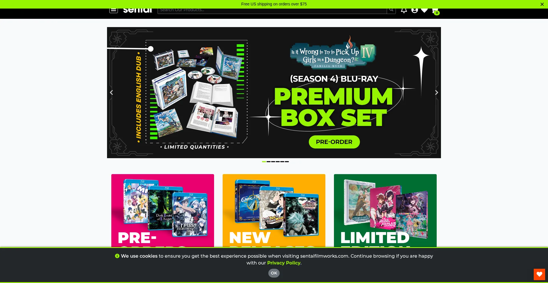 Sentaifilmworks.com Screenshot