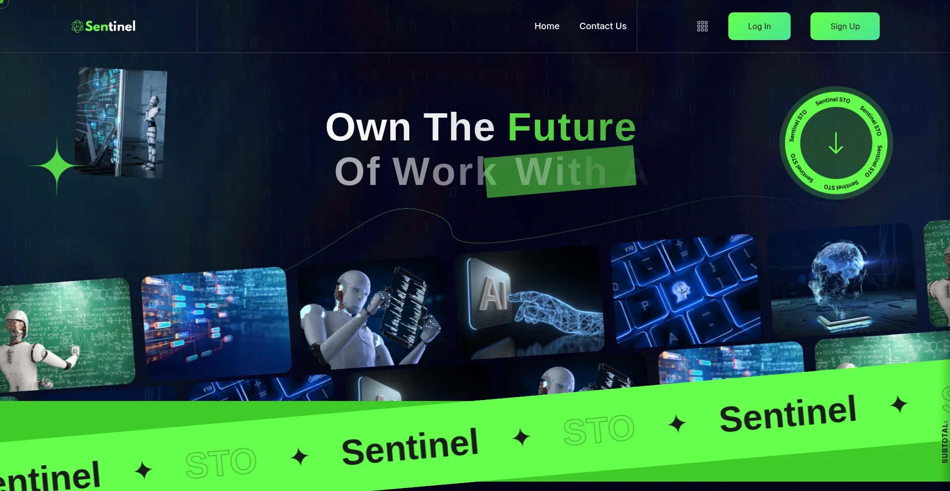 Website screenshot of Sentinel-sto.com