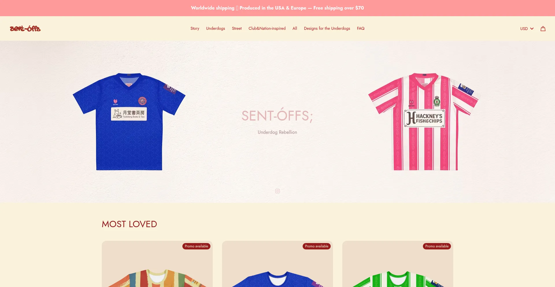 Website screenshot of Sentoffs.com