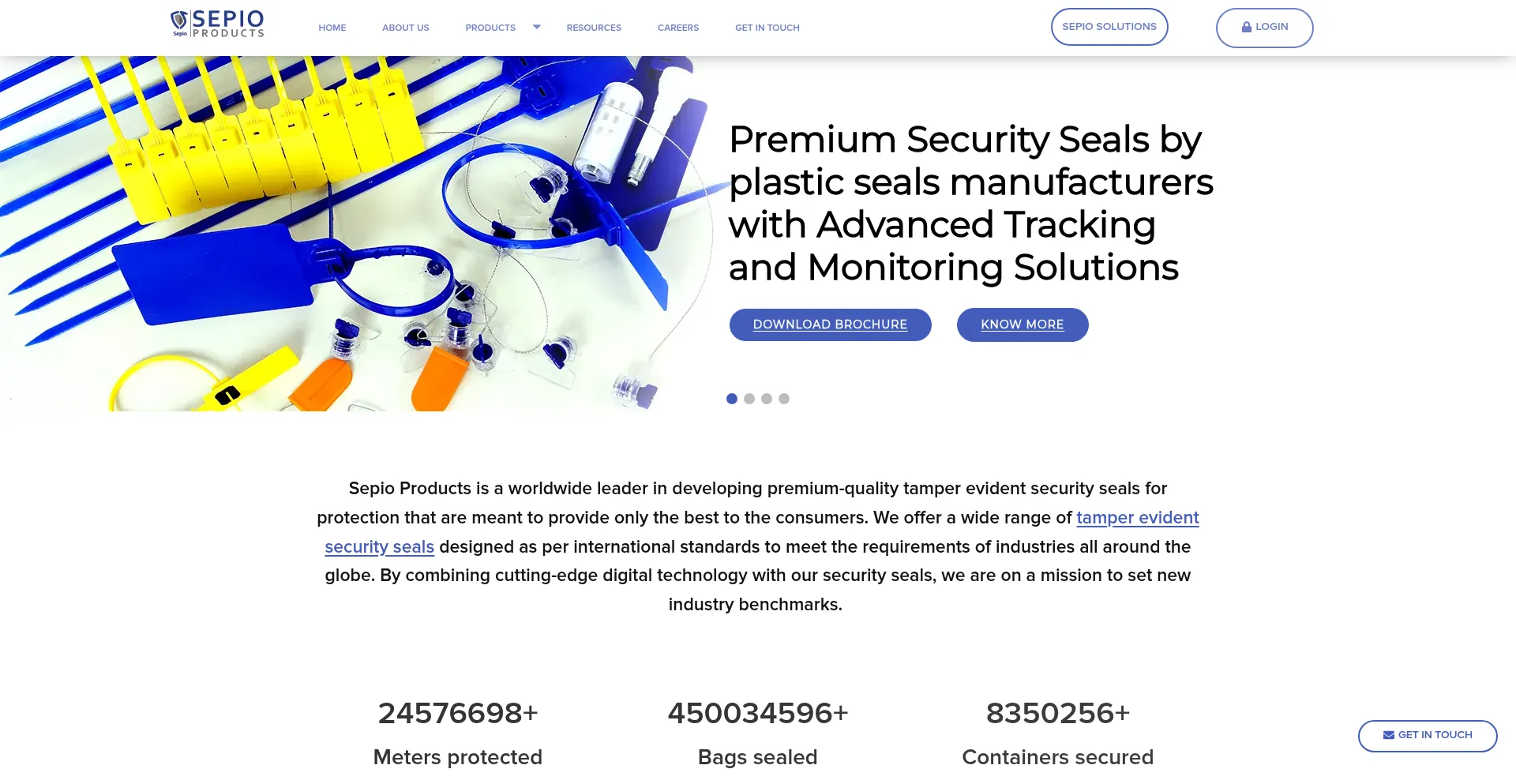 Website screenshot of Sepioproducts.com