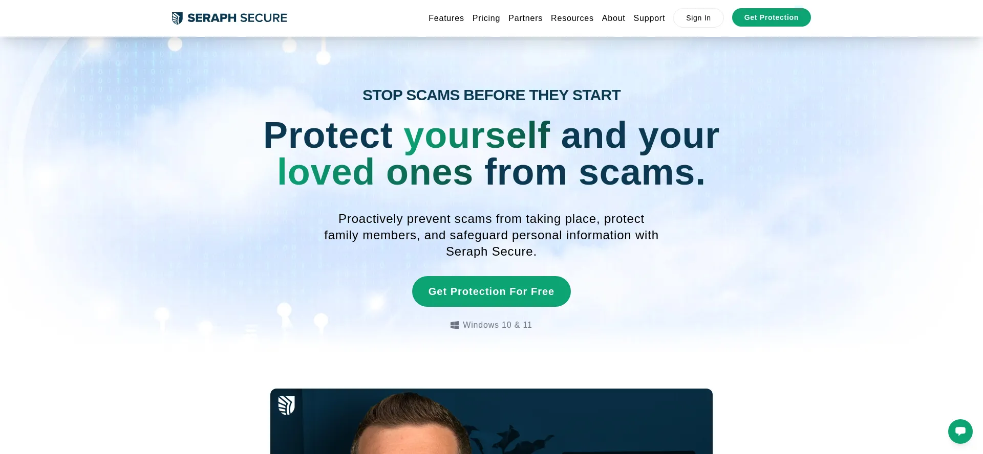 Website screenshot of Seraphsecure.com