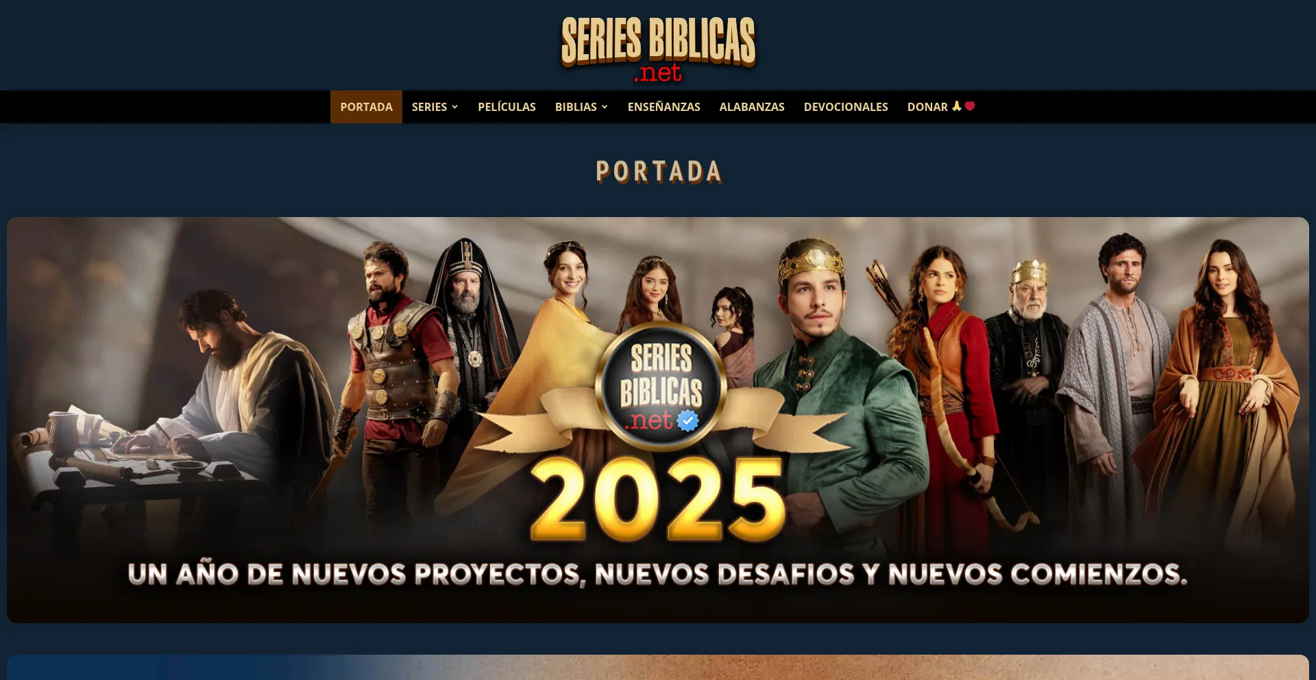 Website screenshot of Seriesbiblicas.net