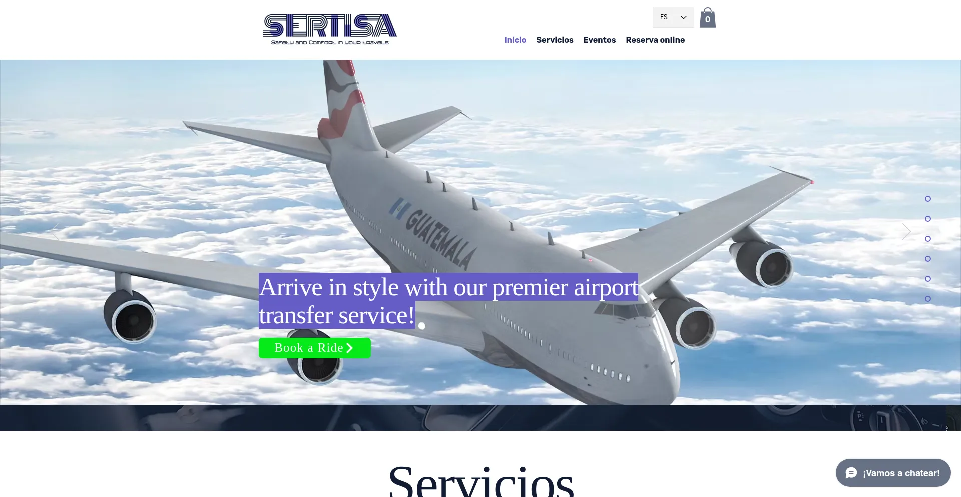 Website screenshot of Sertisagroup.com