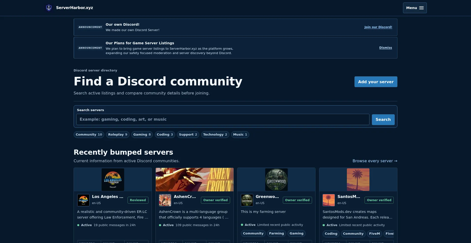 Serverharbor.xyz