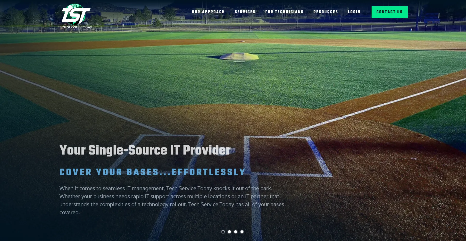 Website screenshot of Servicetodaytech.com