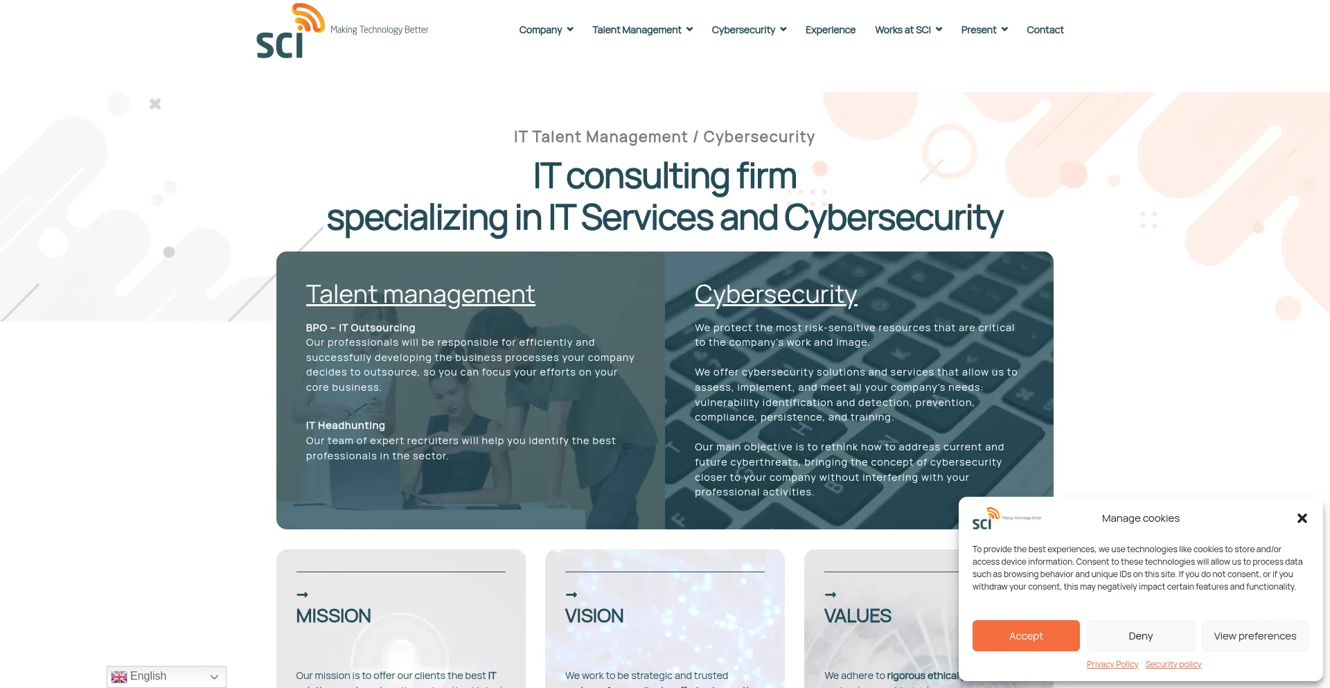 Website screenshot of Serviclients.com