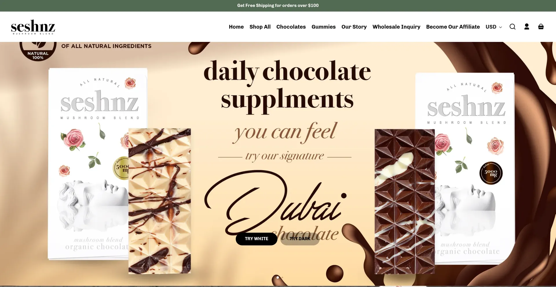 Website screenshot of Seshnzonly.com