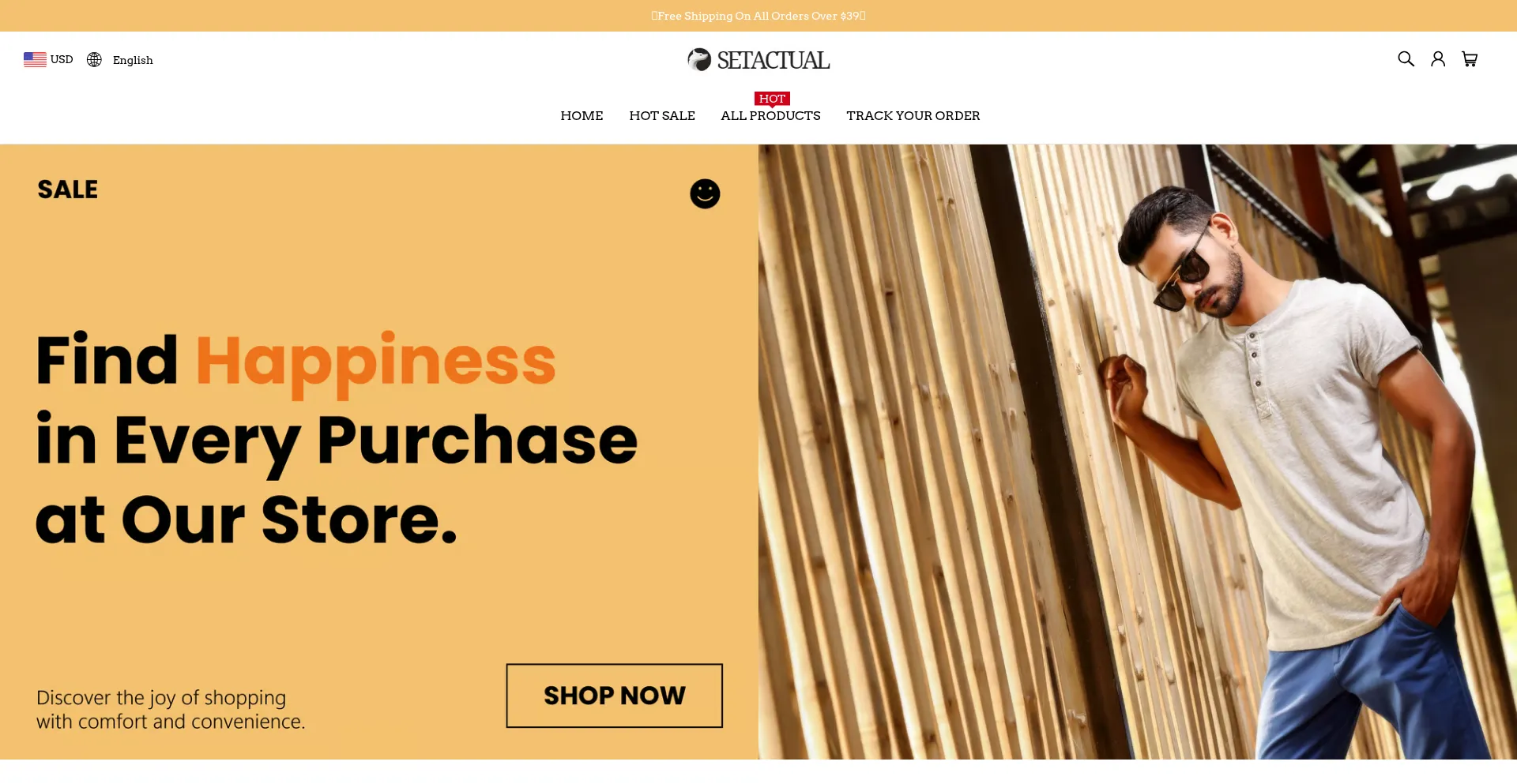 Website screenshot of Setactual.com