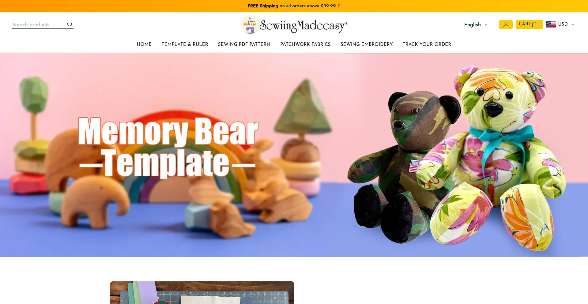 Website screenshot of Sewiingmadeeasy.com