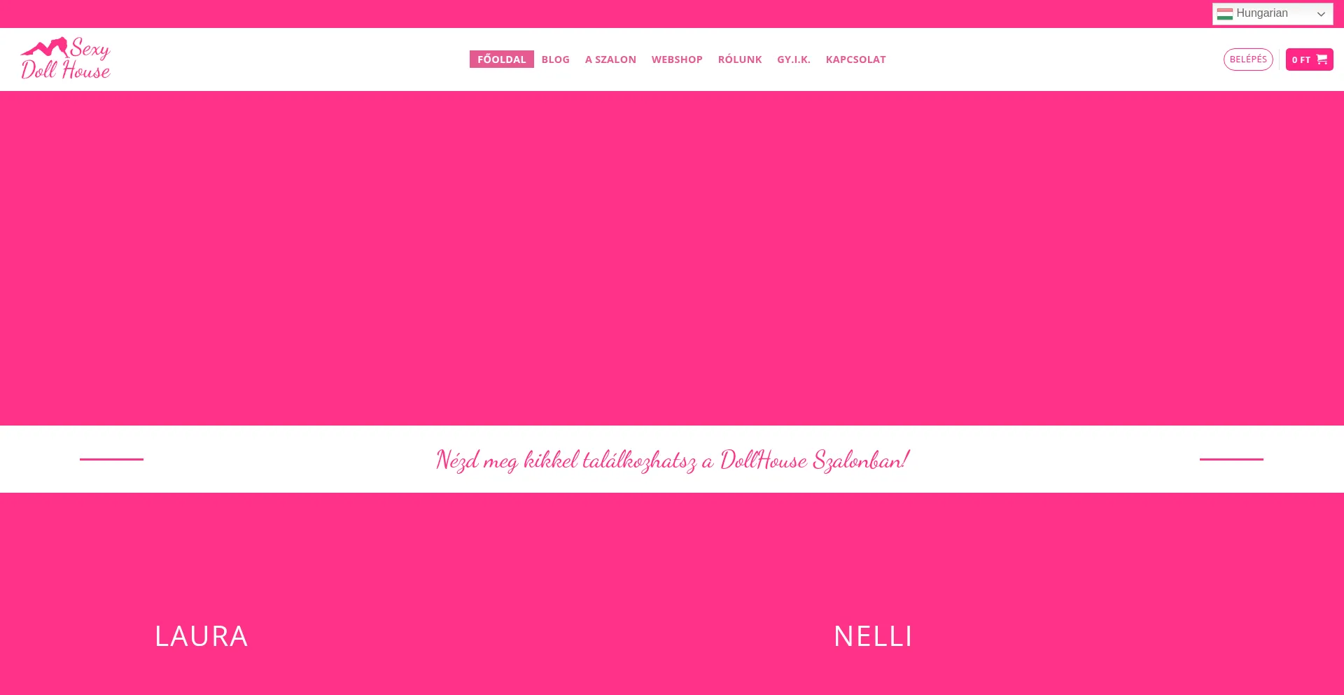 Website screenshot of Sexydollhouse.hu