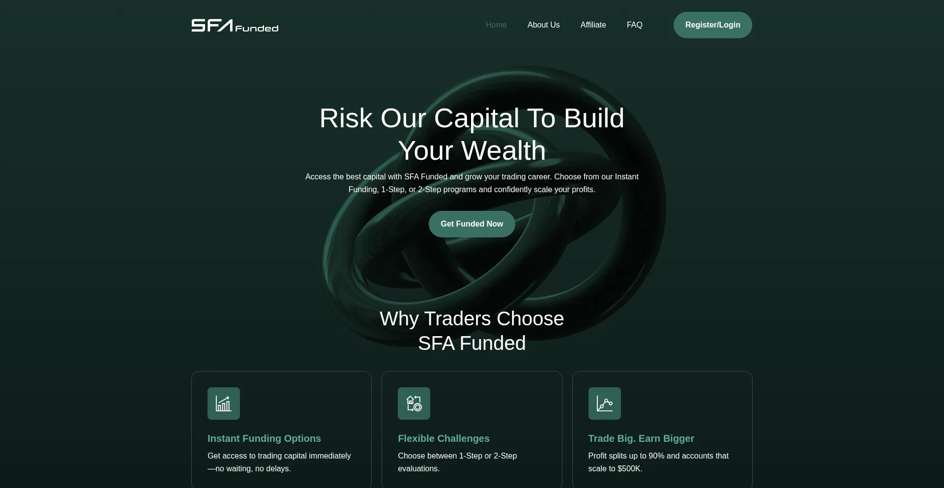 Sfafunded.com Screenshot
