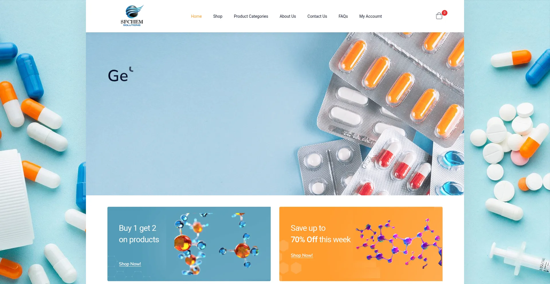 Website screenshot of Sfcc-chemicals.com