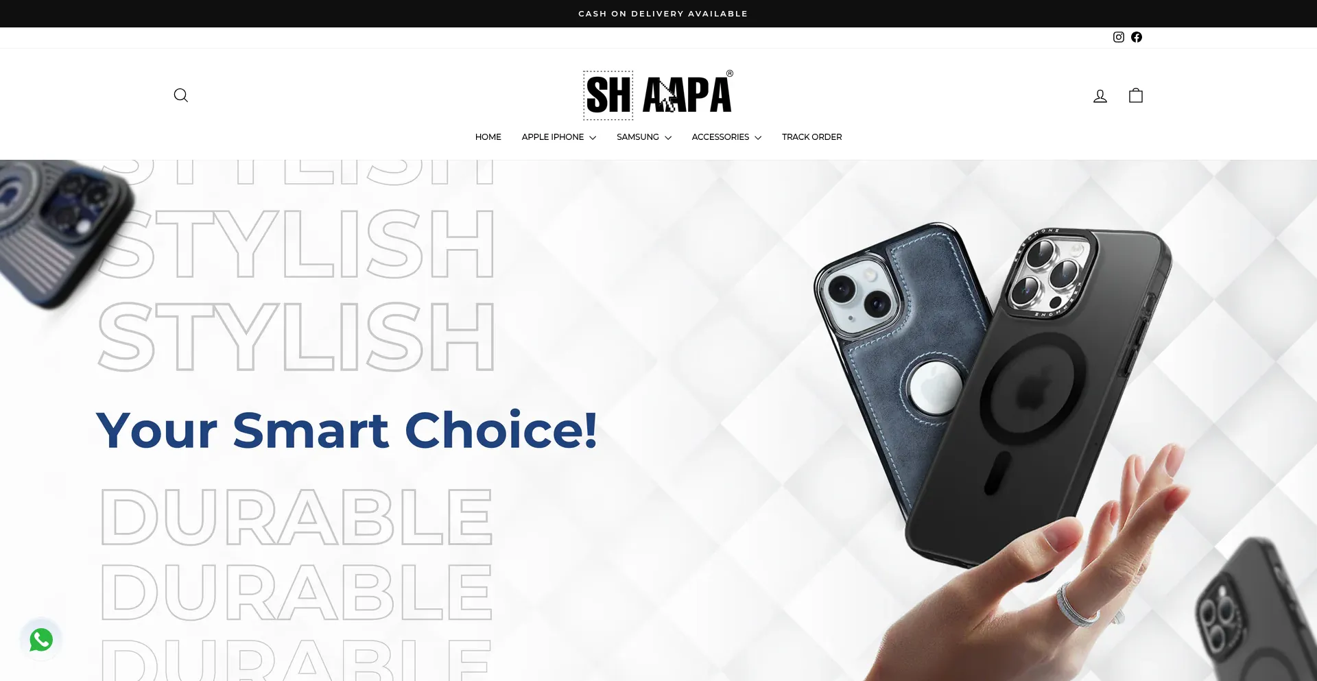 Website screenshot of Shaapa.in