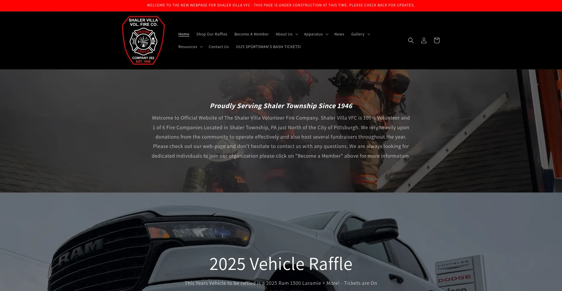 Website screenshot of Shalervillavfc.com