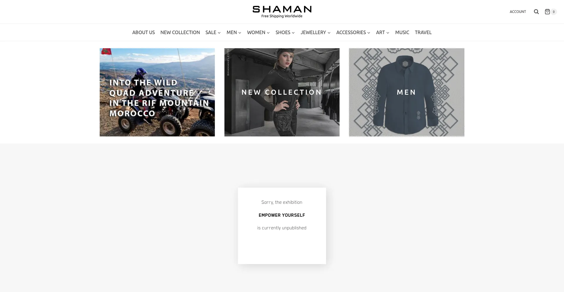 Shamanelectro.com Screenshot