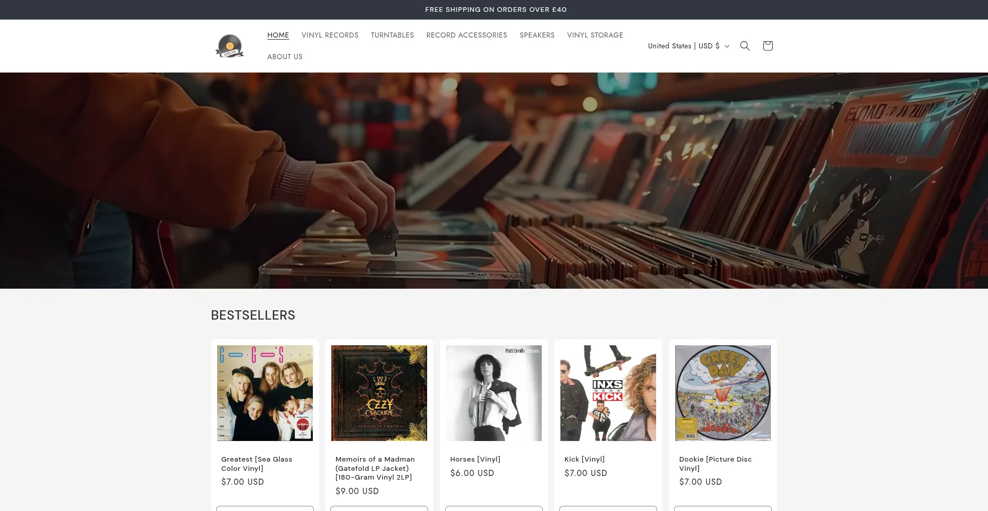 Website screenshot of Shamimvinyl.com