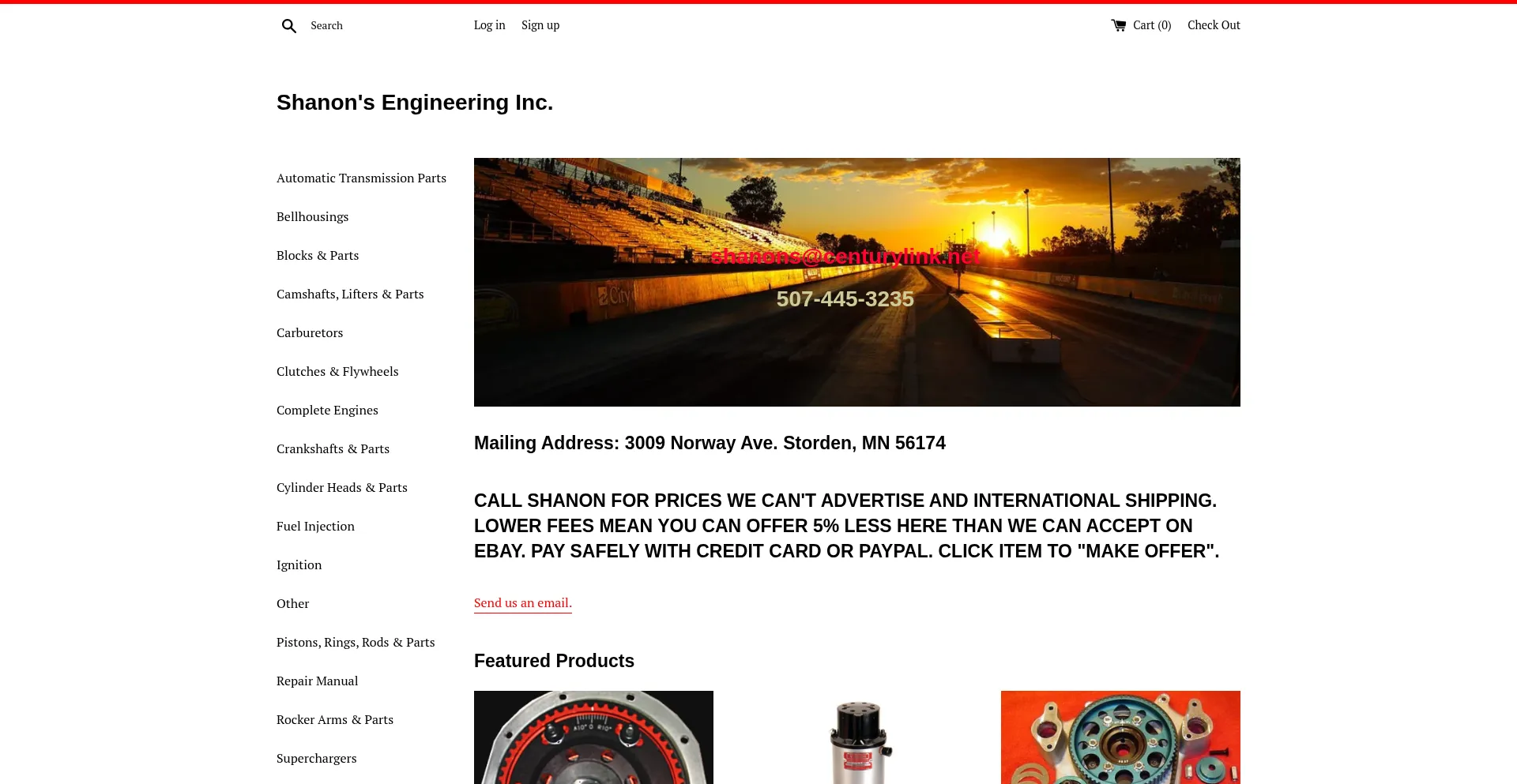Website screenshot of Shanonsengineering.com