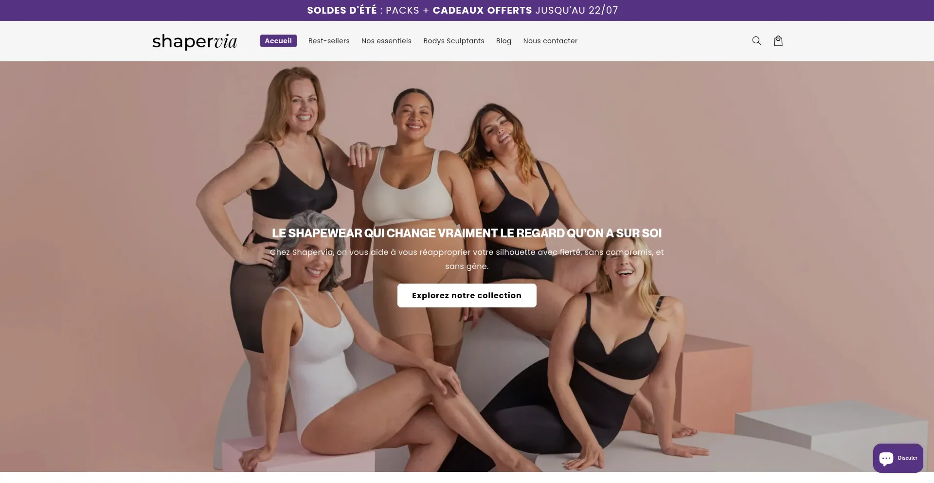 Website screenshot of Shapervia.com