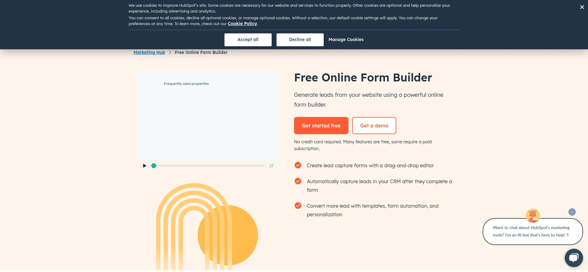 Website screenshot of Share-na2.hsforms.com