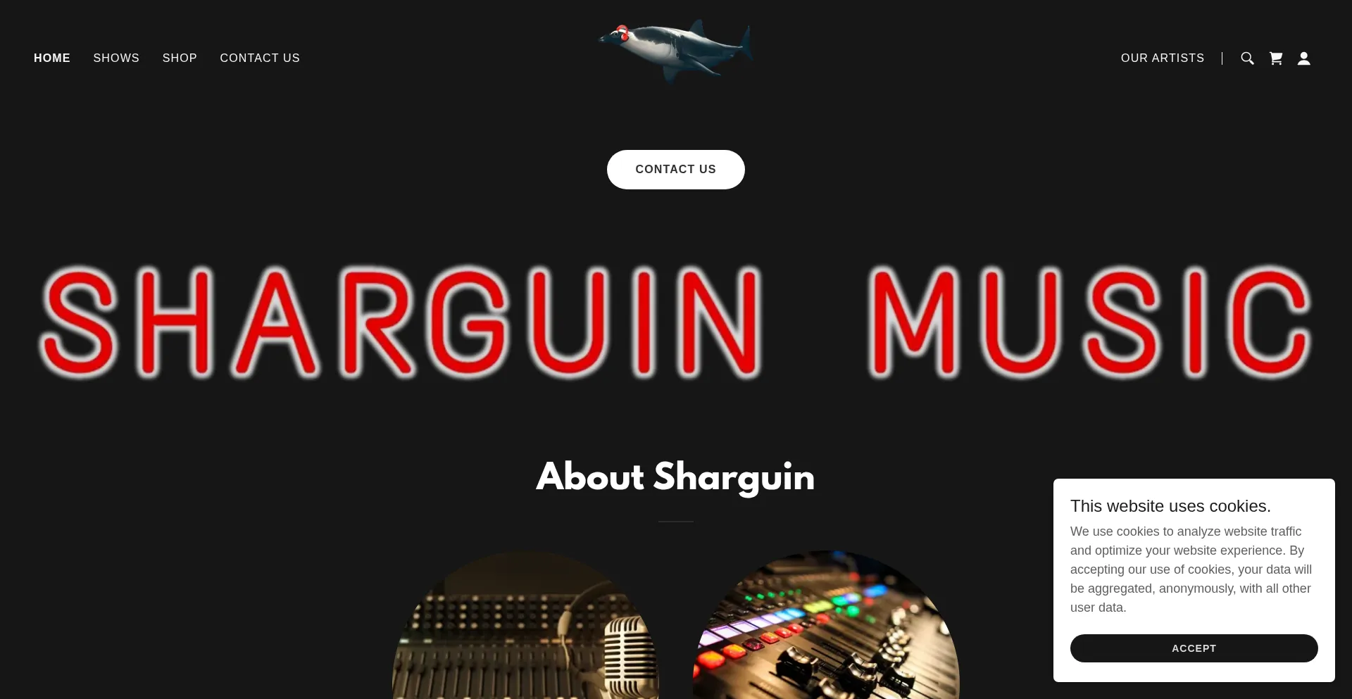 Website screenshot of Sharguin.com