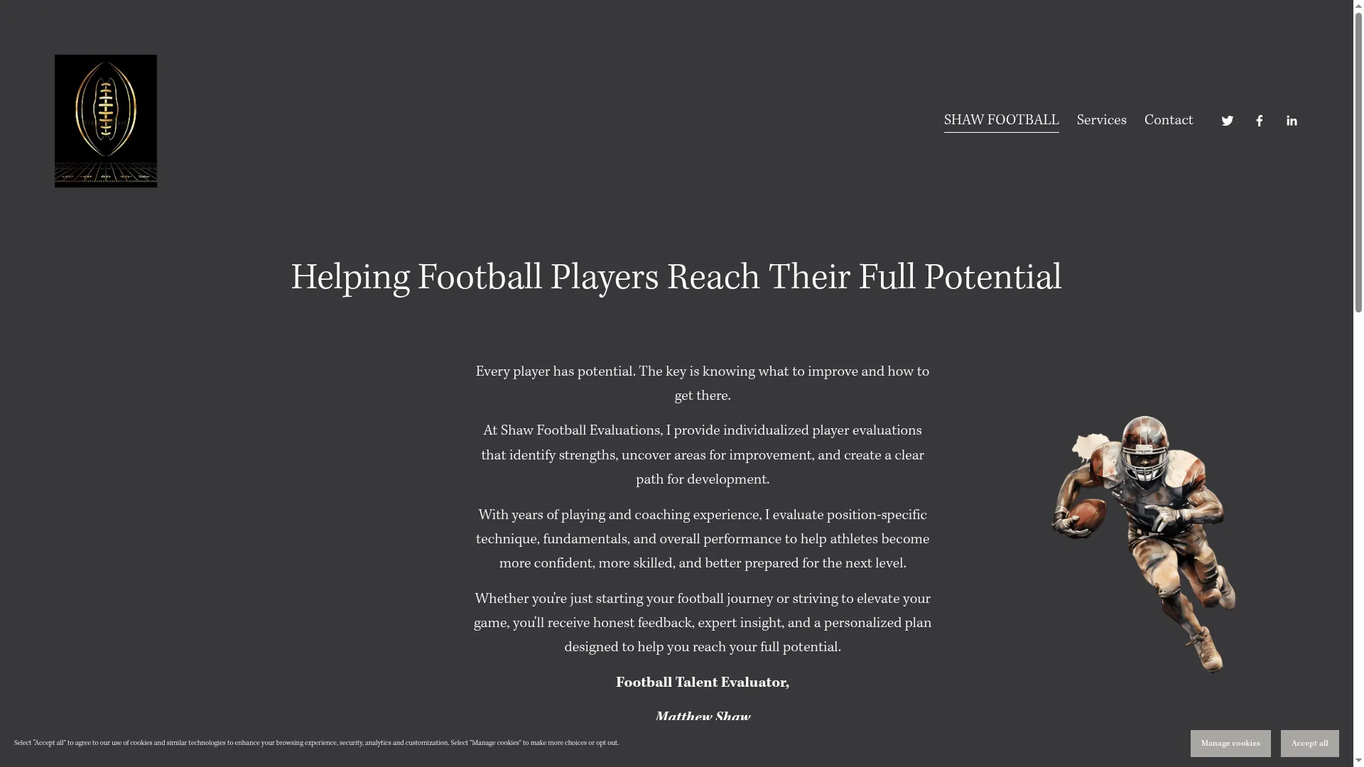 Shawfootballevaluations.com