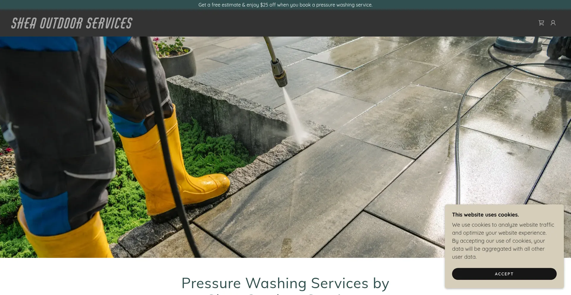 Website screenshot of Sheaoutdoorservices.com