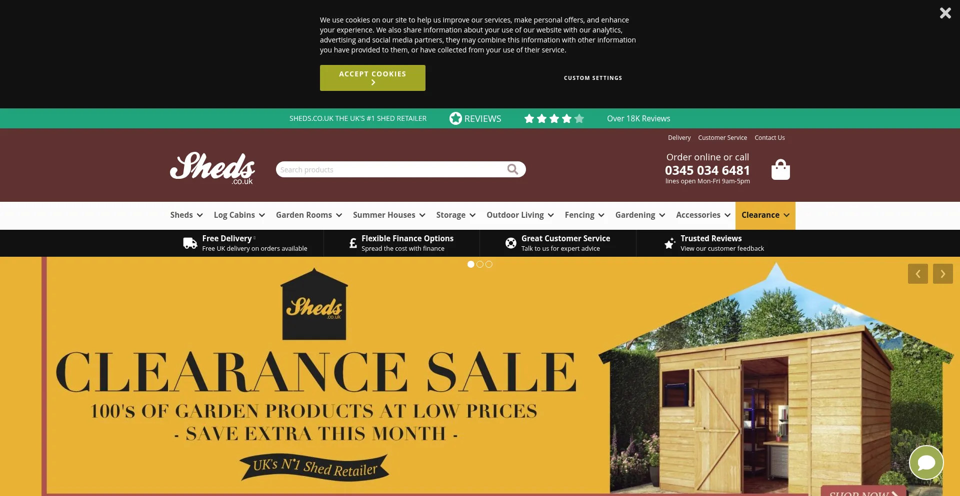 Sheds.co.uk Screenshot