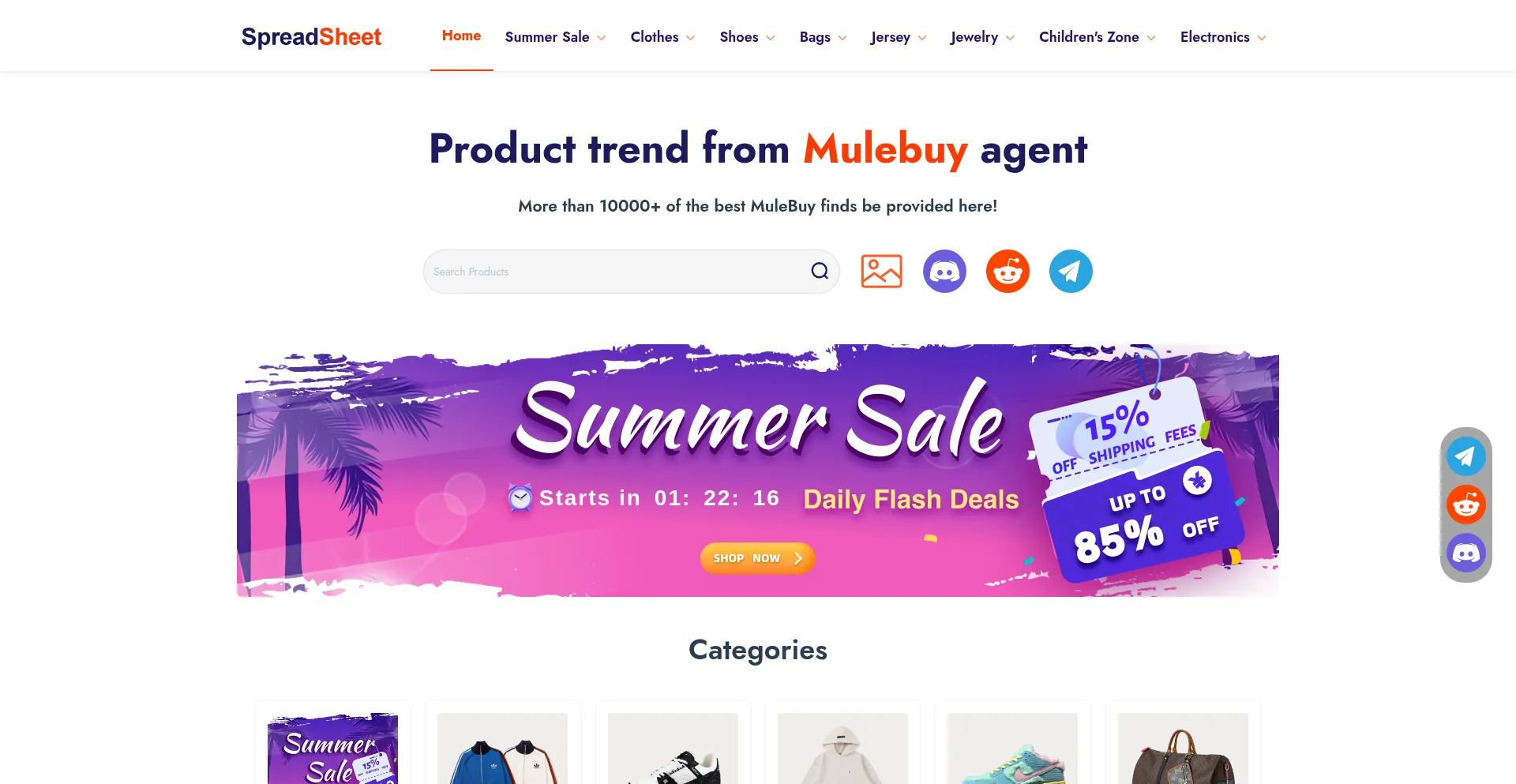 Website screenshot of Sheet-pandabuy.com