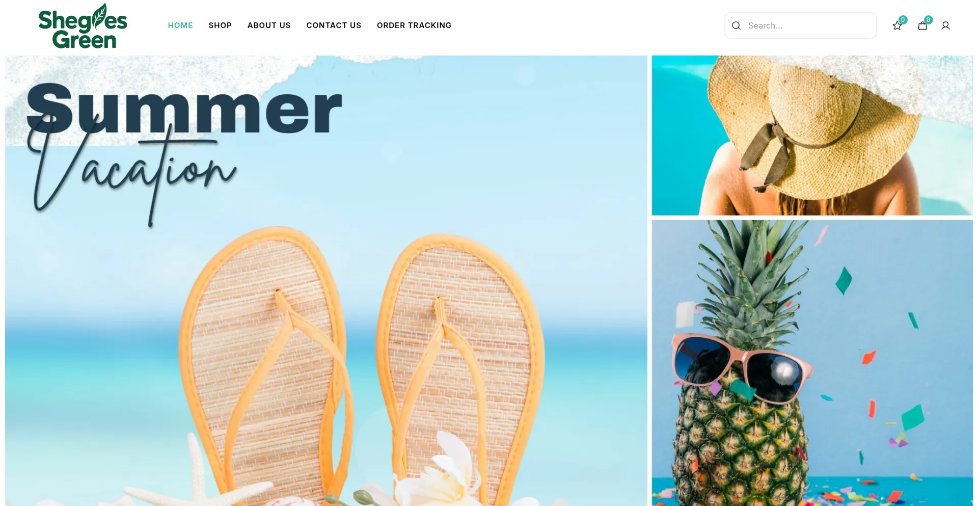 Website screenshot of Shegoesgreen.com