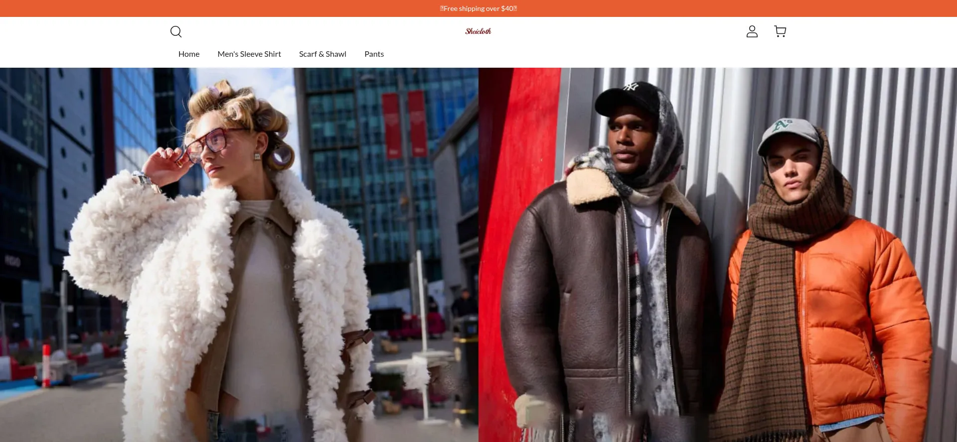 Website screenshot of Sheicloth.com