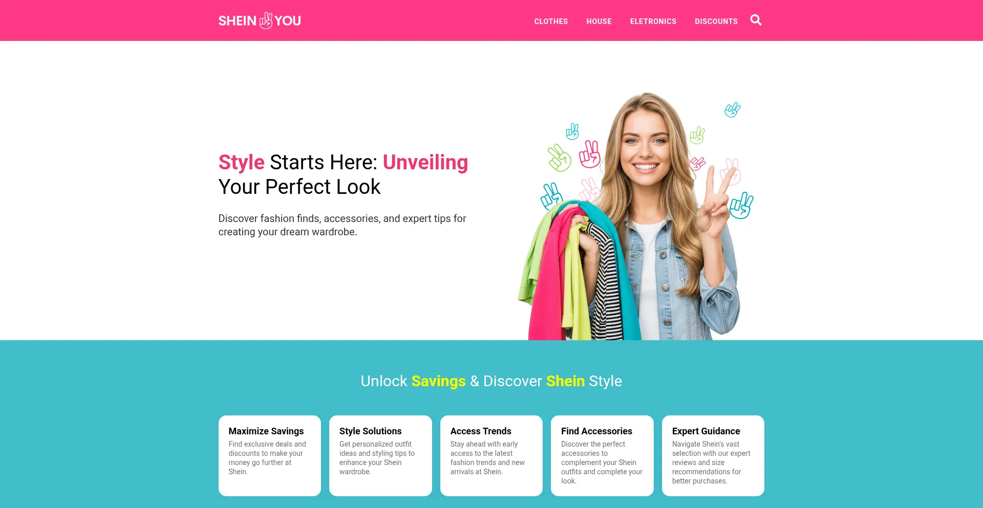 Website screenshot of Shein2you.com