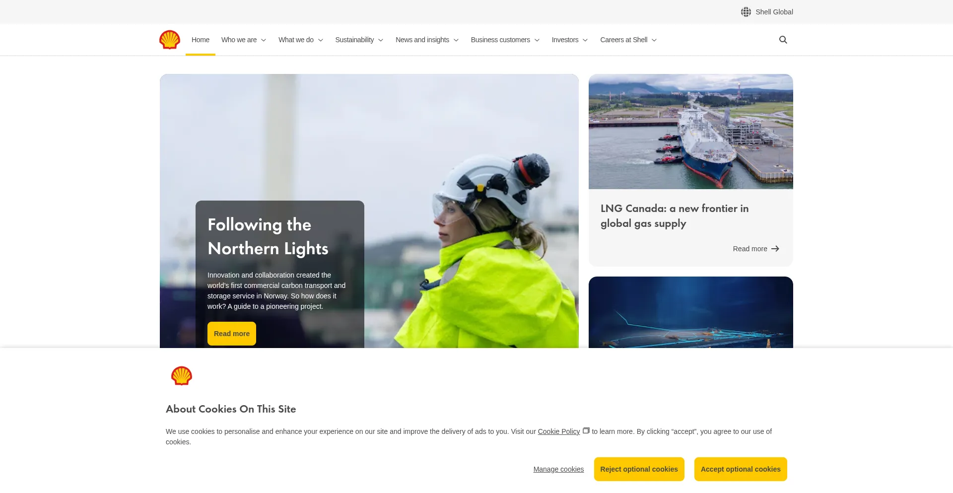 Shell.com Screenshot