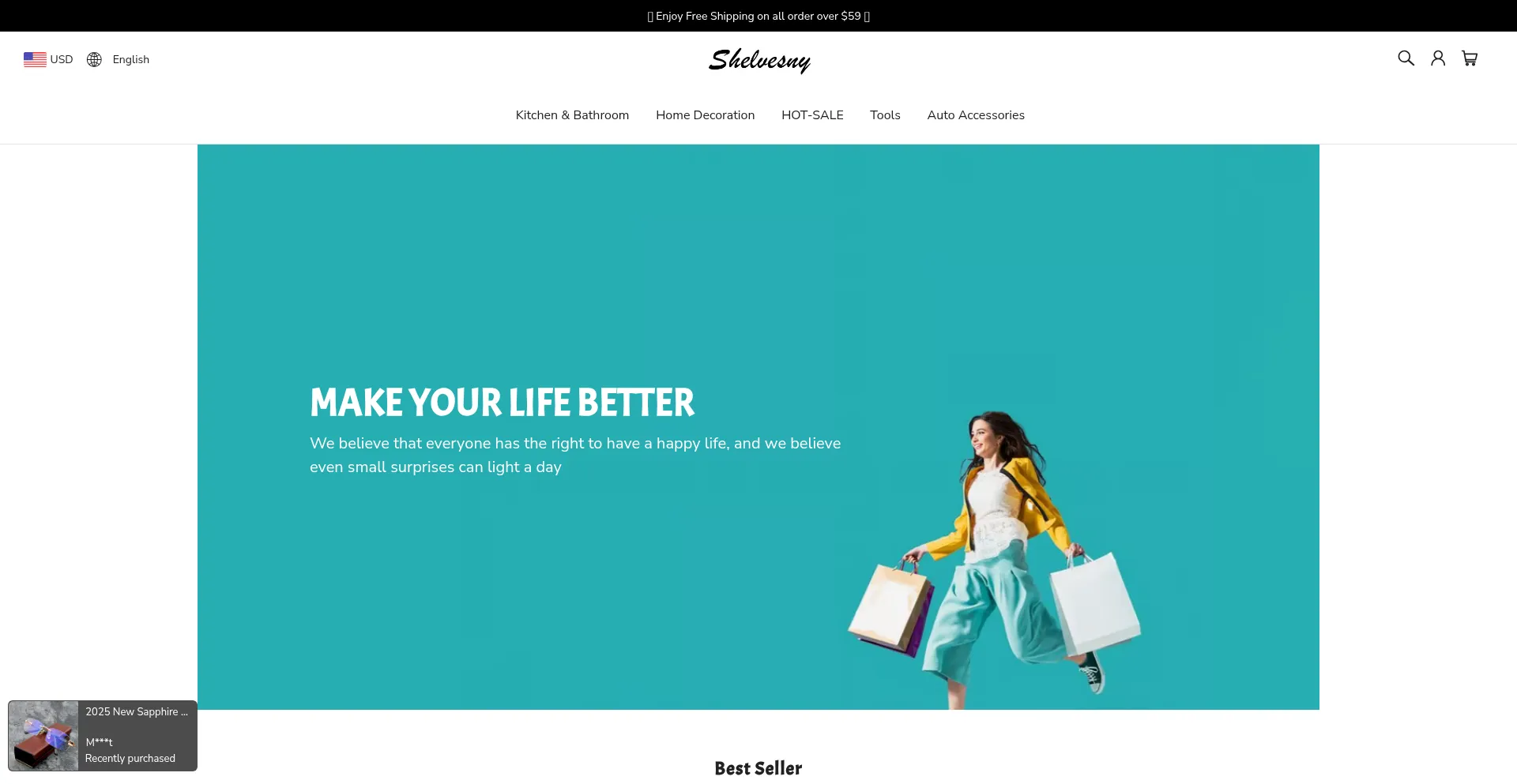 Website screenshot of Shelvesny.com