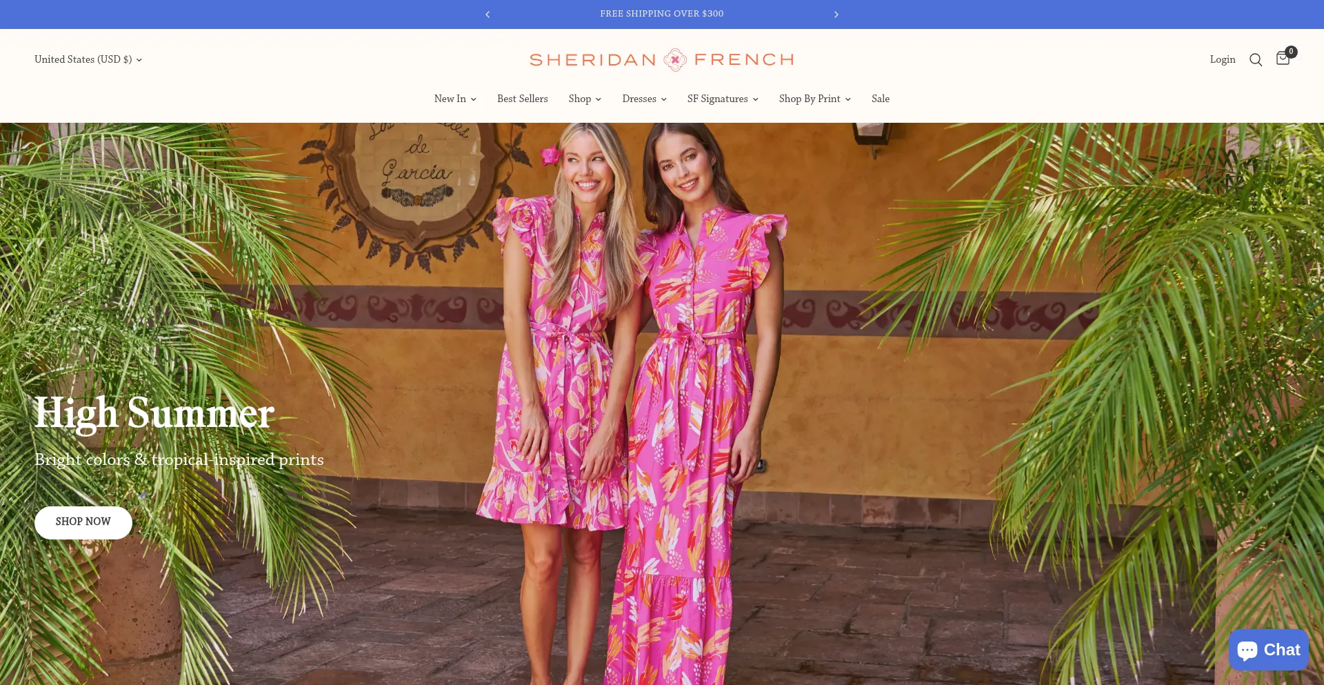 Website screenshot of Sheridanfrench.com