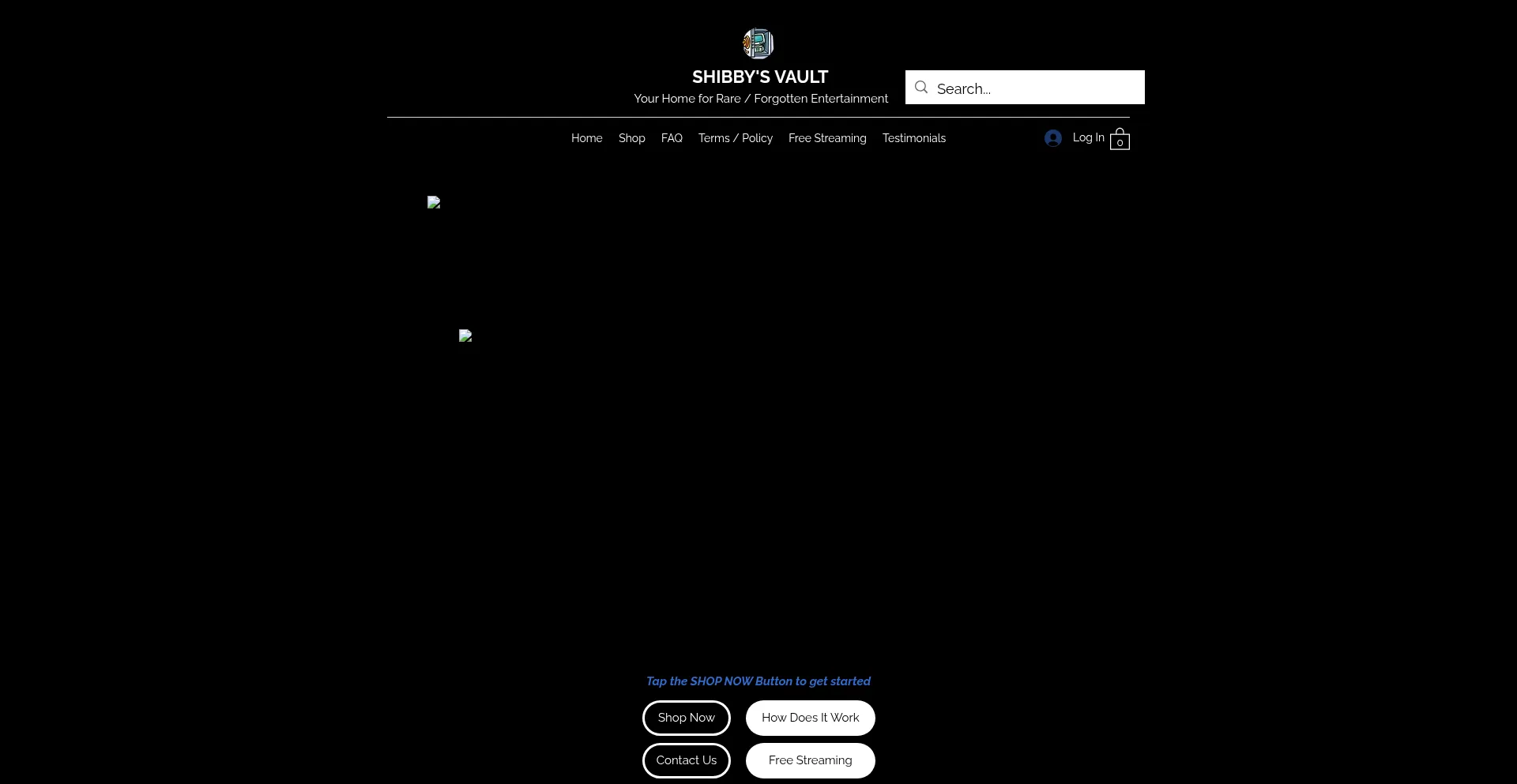 Website screenshot of Shibbysvault.com
