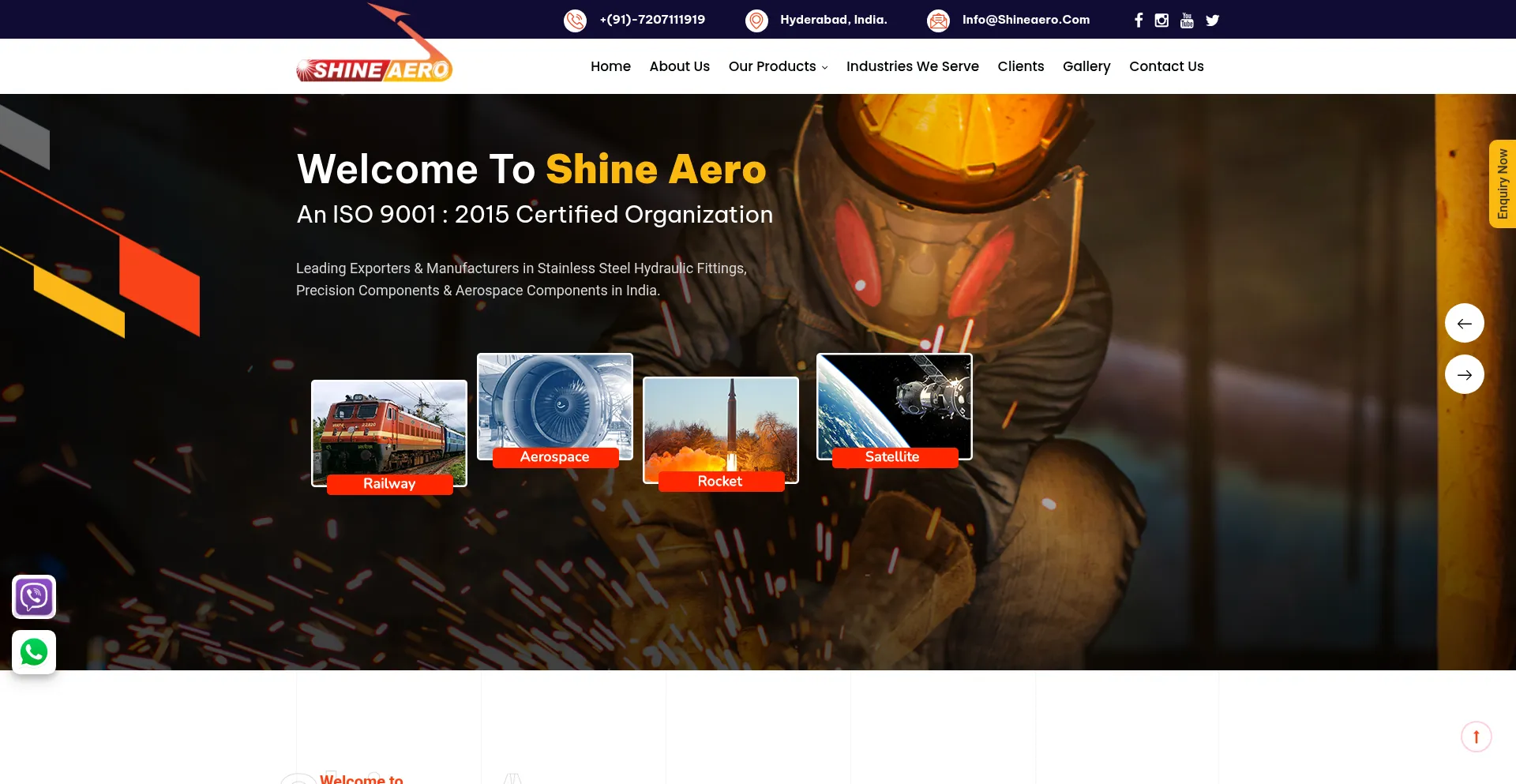 Shineaero.com Screenshot