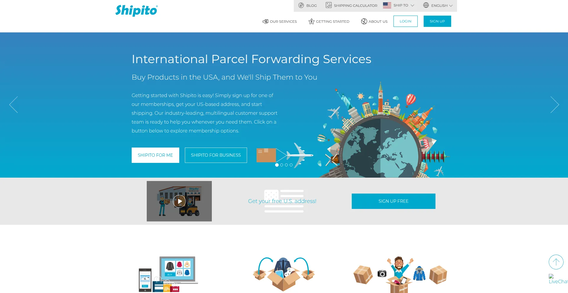 Shipito.com Screenshot